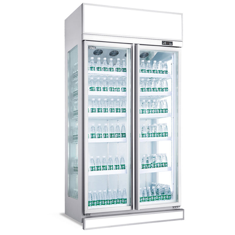 Hot Sell Commercial Upright Display Refrigerator Glass Door Showcase Supermarket Beverage Chiller