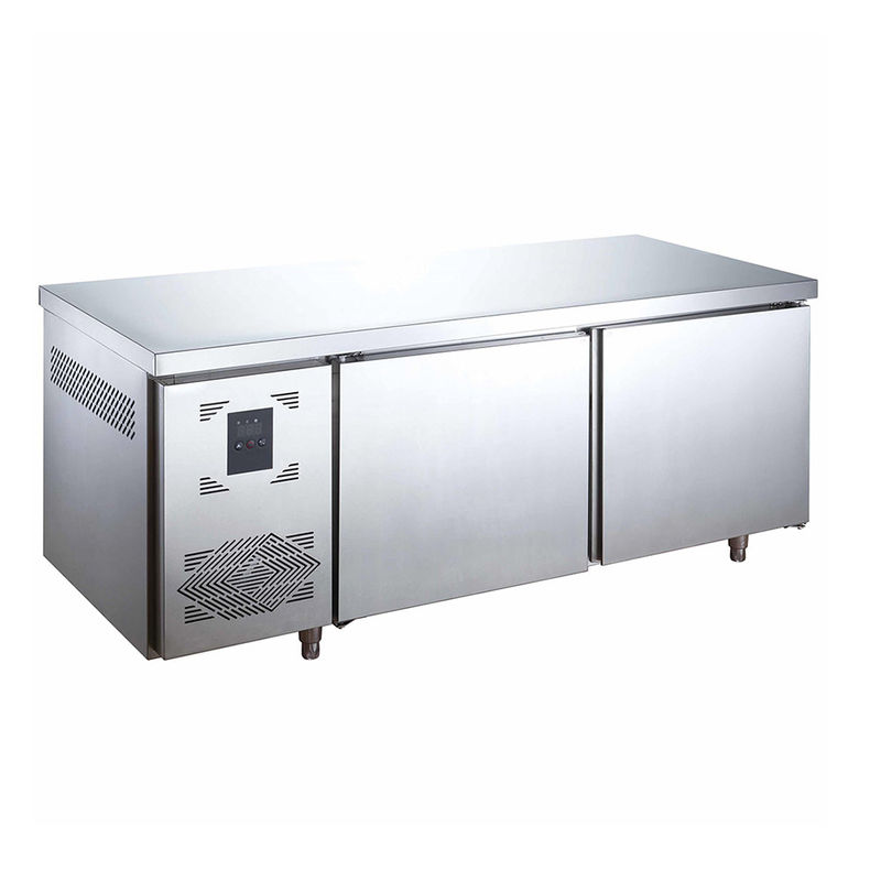 Koelkasttafel van roestvrij staal voor pizza en gebak