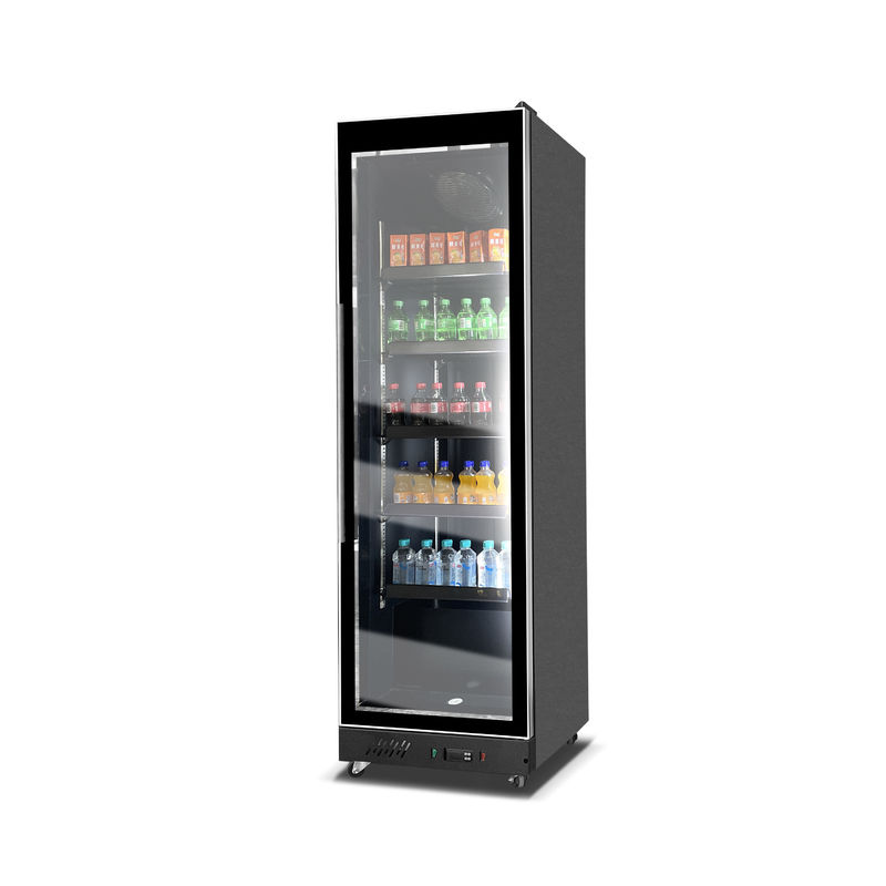 560L Commerciële Enkele Luxe Glazen Deur Dranken Display Koelkast Showcase Supermarkt Koeling Vrieskast Luchtkoeler Koeling