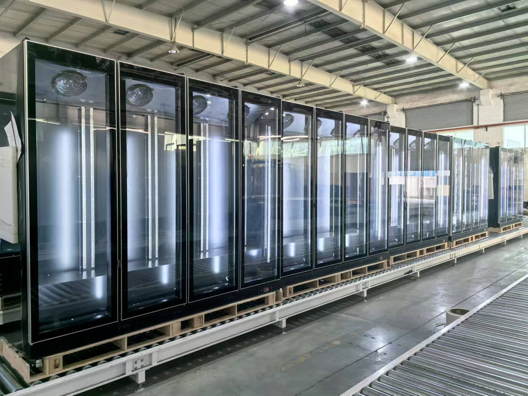 560L Commerciële Enkele Luxe Glazen Deur Dranken Display Koelkast Showcase Supermarkt Koeling Vrieskast Luchtkoeler Koeling